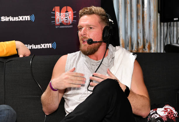 Pat McAfee attends SiriusXM's "Busted Open" celebrating 10th Anniversary In New York City on the eve of WrestleMania 35 on April 6, 2019 in New York...