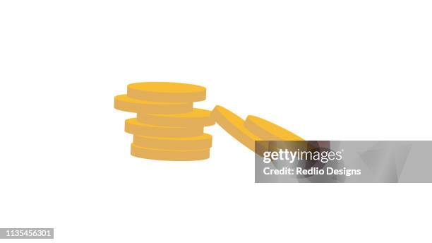 coin pile icon - one cent coin stock illustrations