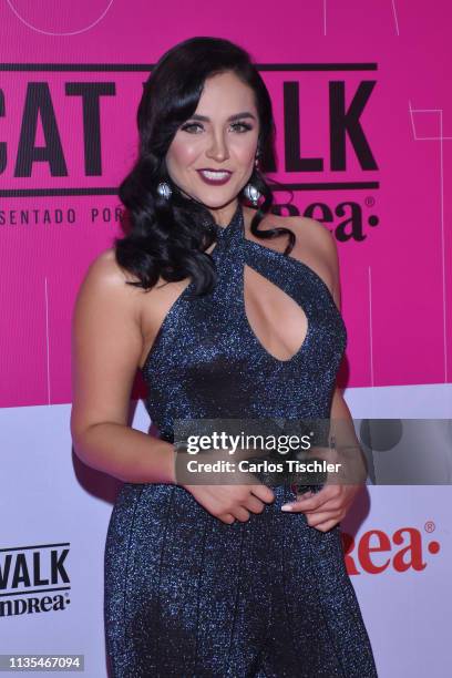 Jessica Decote poses for photos during the red carpet of Cosmopolitan Fashion Night at Campo Marte on March 12, 2019 in Mexico City, Mexico.