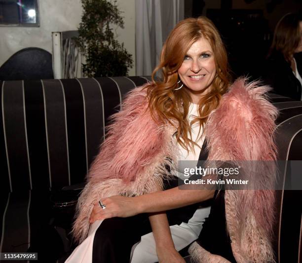 Connie Britton poses at the after party for the premiere of Focus Features' "The Mustang" at Le Jardin on March 12, 2019 in Hollywood, California.