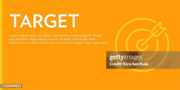 target flat web banner - bullseye infographic stock illustrations