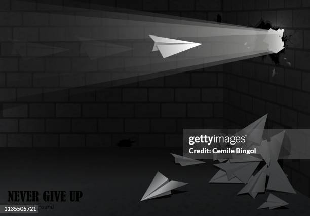 Paper Stack Flyig Paper Stuck To Wall Photos and Premium High Res Pictures - Getty Images