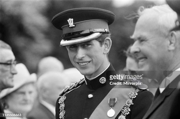 Prince Charles on his way to the ceremony of his Investiture as Prince of Wales at Caernarfon Castle, Gwynedd, Wales, 1st July 1969,