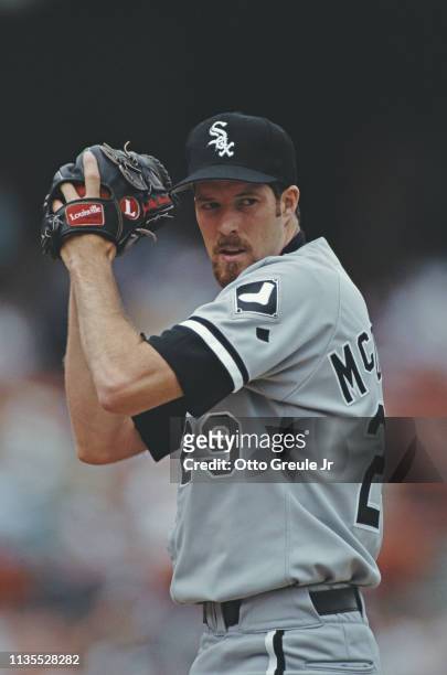 Jack McDowell, Pitcher for the Chicago White Sox during the Major League Baseball American League West game against the Oakland Athletics on 12...
