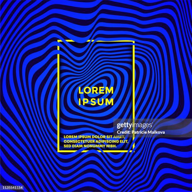 ilustraciones, imágenes clip art, dibujos animados e iconos de stock de fondo de vectores psicodélicos con distorsión de ondas coloreadas - psicodélica