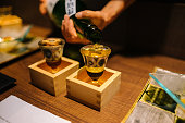 Nihonshu Overflow Sake in a Masu