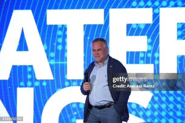 Eugene Kaspersky,CEO of Kaspersky Lab speaks during the Kaspersky Lab European Strategic Session on March 11, 2019 in Split, Croatia.