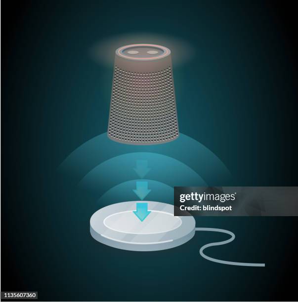 virtual assistant speech recognition - electrical distribution stock illustrations