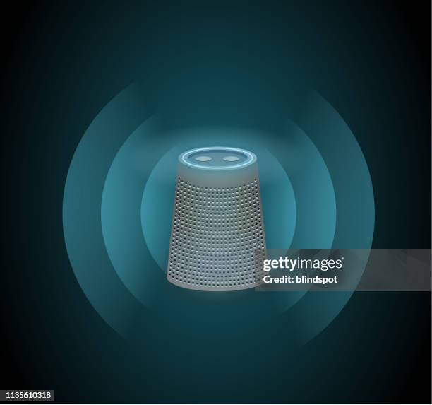 virtual assistant security - speech recognition stock illustrations