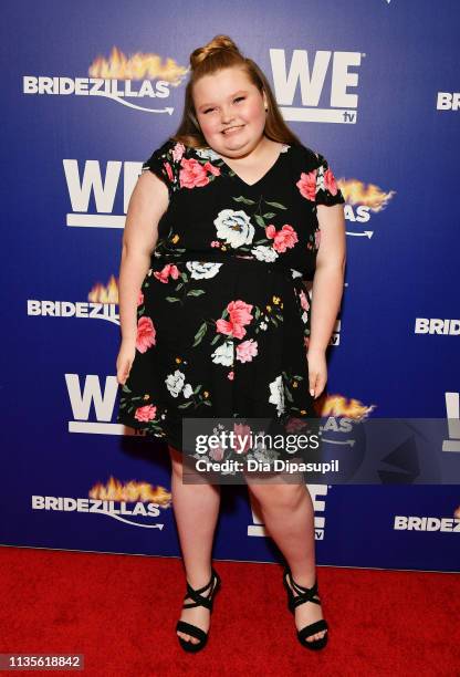 Alana "Honey Boo Boo" Thompson attends WEtv's premiere fashion event celebrating the return of "Bridezillas" on March 13, 2019 at Angel Orensanz...