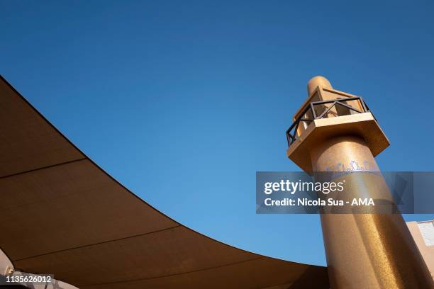 March 28 : A general view of the gold mosque in the Katara Cultural Village in Doha, a host venue for the Qatar 2022 FIFA World Cup on March 28 2019...