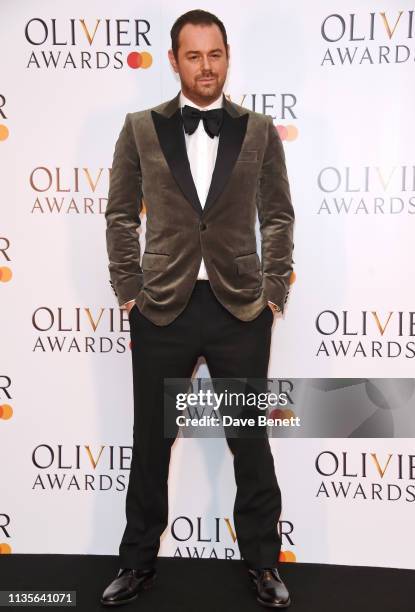 Danny Dyer poses in the press room at The Olivier Awards 2019 with Mastercard at The Royal Albert Hall on April 7, 2019 in London, England.