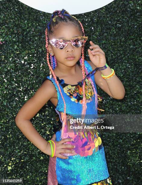 Journey Christine arrives for Clubhouse Kidchella held at Pershing Square on April 6, 2019 in Los Angeles, California.