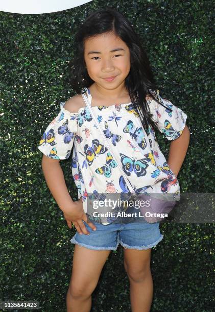 Avery Russo arrives for Clubhouse Kidchella held at Pershing Square on April 6, 2019 in Los Angeles, California.