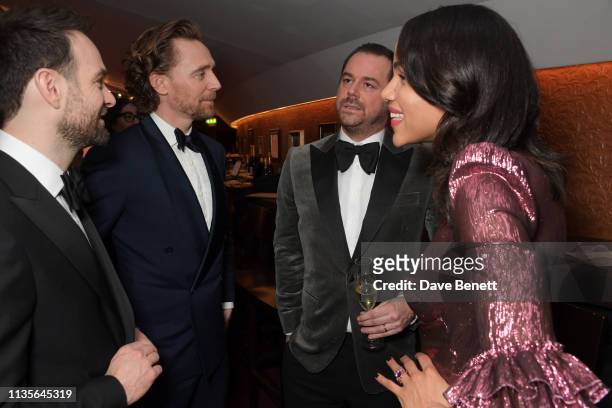 Charlie Cox, Tom Hiddleston, Danny Dyer and Zawe Ashton attend The Olivier Awards 2019 with Mastercard at The Royal Albert Hall on April 7, 2019 in...