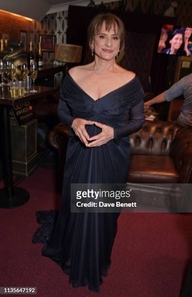 Patti LuPone attends The Olivier Awards 2019 with Mastercard at The Royal Albert Hall on April 7, 2019 in London, England.
