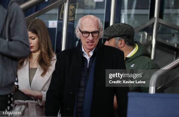 Carlos Bianchi attends the Ligue 1 match between Paris Saint-Germain and RC Strasbourg at Parc des Princes on April 7, 2019 in Paris, France.