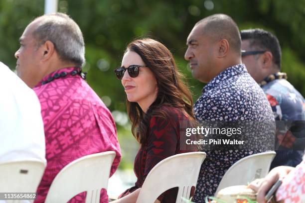 New Zealand Prime Minister Jacinda Ardern attends Polyfest on March 14, 2019 in Auckland, New Zealand. The festival features traditional music,...