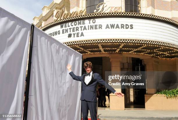 Chase Mangum attends the 2019 Young Entertainer Awards at Steven J. Ross Theatre on the Warner Bros. Lot on April 7, 2019 in Burbank, California.