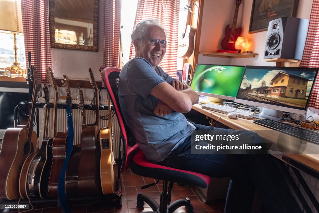 The composer, director and author Hanns Christian Müller in his house