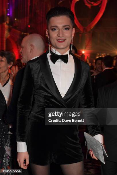 Toby Marlow attends The Olivier Awards 2019 after party at The Natural History Museum on April 7, 2019 in London, England.