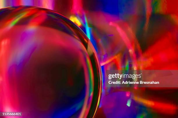 crystal ball and vibrant light effects - crystal ball stock-fotos und bilder