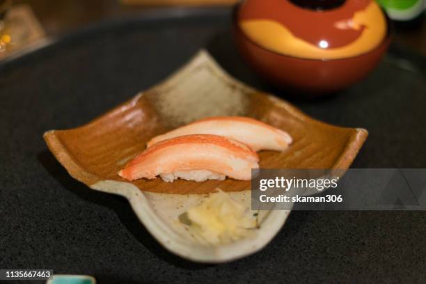 japanese hokkaido king crab cooking kaiseki style - 料亭 ストックフォトと画像