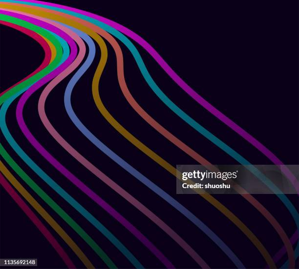 Wave Ribbion Gradient Wave Ribbon Ornate Technology Background High-Res Vector ...