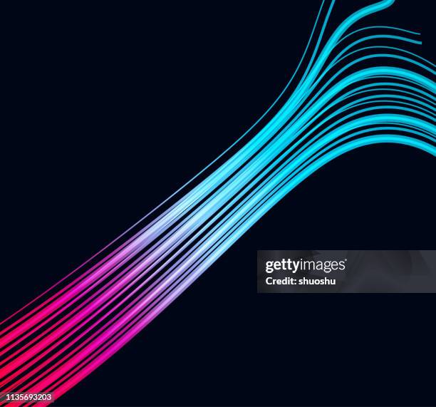 Wave Ribbion Gradient Wave Ribbon Ornate Technology Background High-Res Vector ...