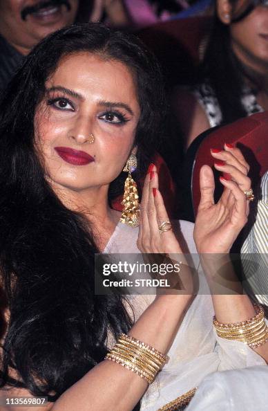 Kc Rekha Indian Bollywood actress Rekha applauds at the Dadasaheb Phalke... News ...