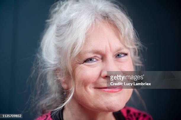 portrait of a beautiful and lively 62-year-old woman - 60 year old stock-fotos und bilder