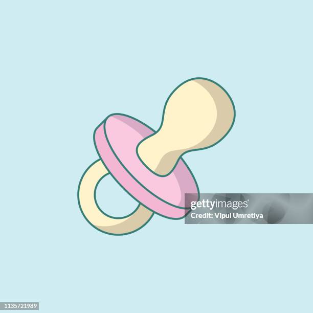 pacifier isolated vector - pacifier isolated stock illustrations