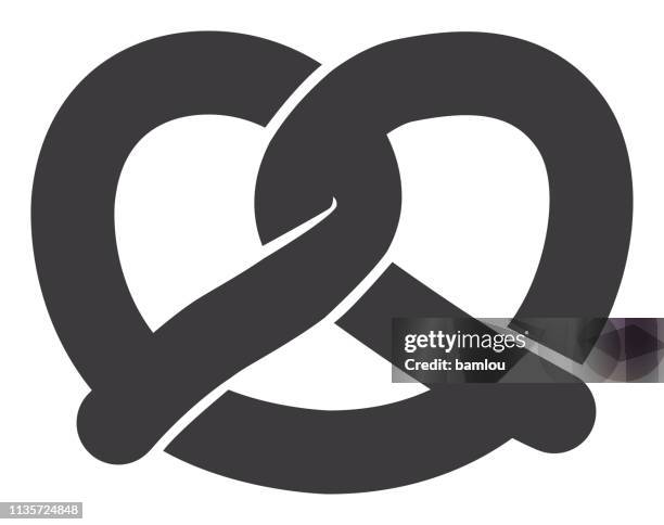 stockillustraties, clipart, cartoons en iconen met zoutjes icoon-bakkerij - pretzel