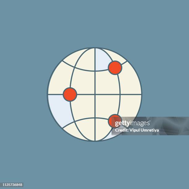 the globe icon. - plane shadow stock illustrations