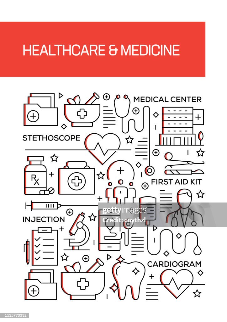 Medical File Design Vector Vector Set Of Design Templates And Elements For Healthcare And Medicine ...