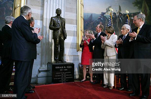 Senate Majority Leader Sen. Harry Reid , Speaker of the House Rep. John Boehner , Susan Ford Bales and Steven Ford, daughter and son of former...