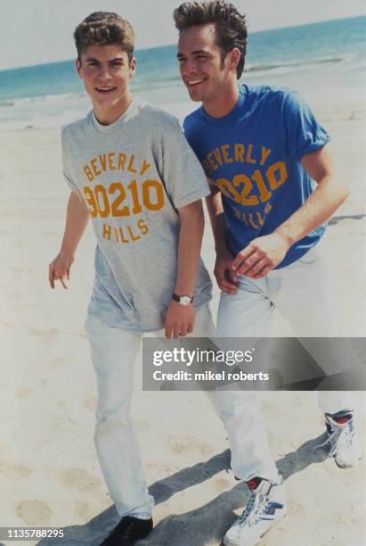 Cast of Beverly Hills, 90210 - Brian Austin Green and Luke Perry