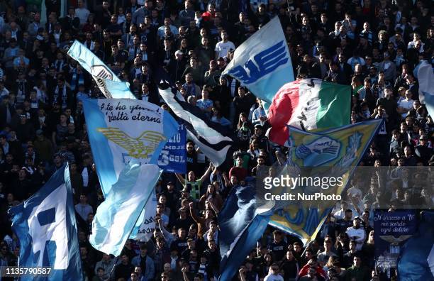 Lazio v Sassuolo - Serie A Lazio ultras of Curva Nord at Olimpico Stadium in Rome, Italy on April 7, 2019 Photo Matteo Ciambelli / NurPhoto