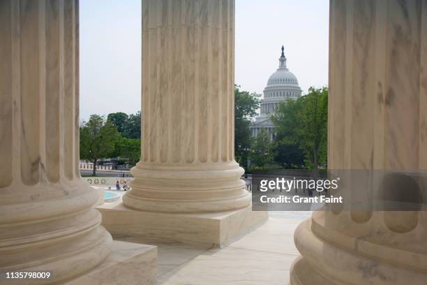 view of columns. - washington dc stock pictures, royalty-free photos & images