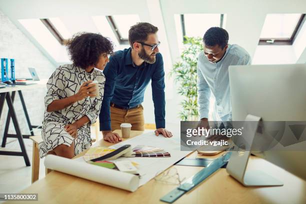 diverse business team - home design stock pictures, royalty-free photos & images