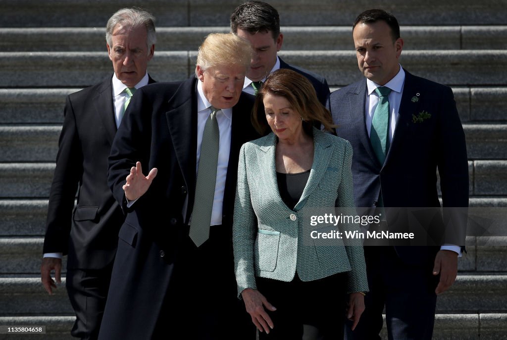 Speaker Nancy Pelosi Holds A Departure Ceremony For Irish Taoiseach Leo Varadkar Following The Friends Of Ireland Luncheon