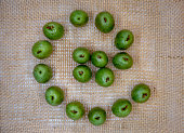 Little green baby kiwifruit called kiwiberries are delicious ready to eat fruit snacks