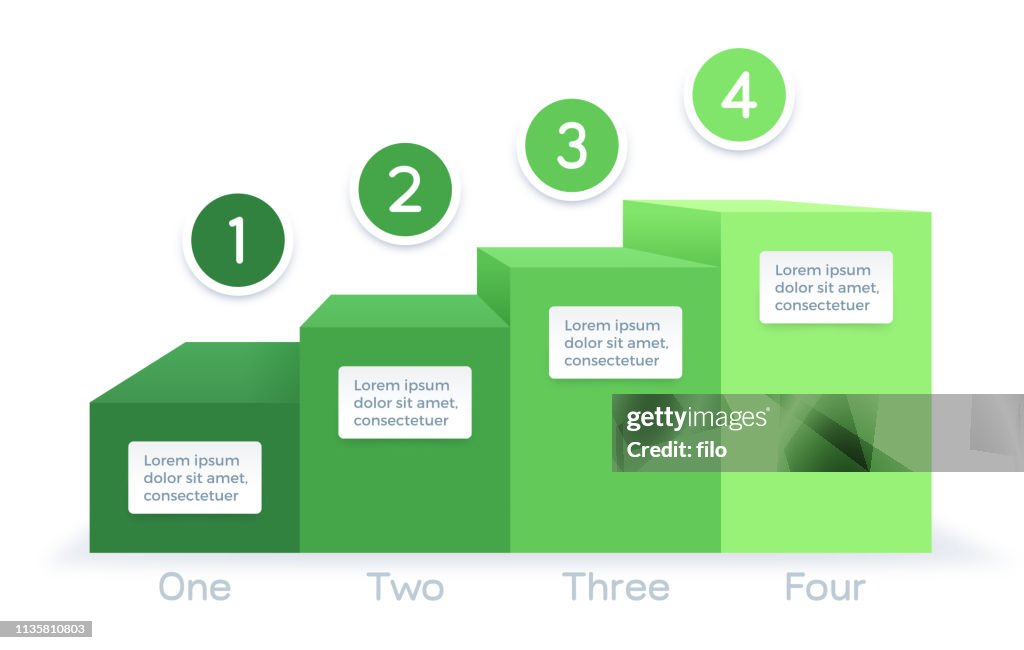 Growth Process Bar Graph Infographic