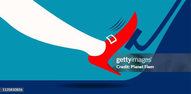 woman driving with high heels shows - accelerator stock illustrations