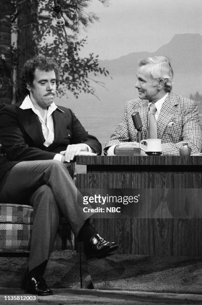 Pictured: Actor John Schuck during an interview with host Johnny Carson on June 9, 1977 --