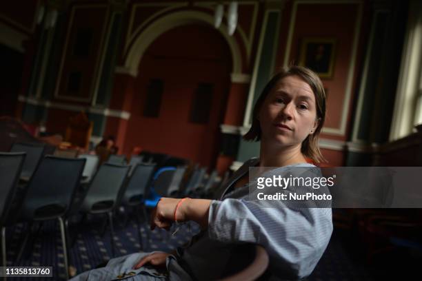 Celeste Kidd, Time Magazine's Person of the Year 2017, poses for a picture inside Trinity College, in Dublin. On Monday, April 8 in Dublin, Ireland.