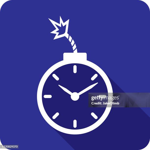 time bomb icon silhouette - weaponry stock illustrations