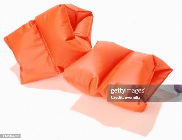 water wings cut out on white - arm band stock pictures, royalty-free photos & images