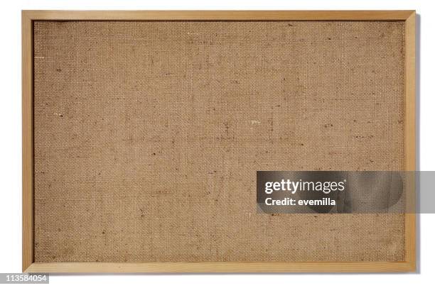 blank bulletin board cut out on white - bulletin board border stock pictures, royalty-free photos & images