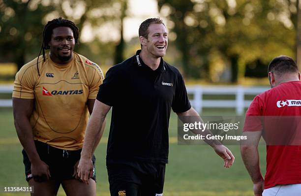 Richard Birkett of London Wasps run a Guinness Club Together training session for Staines at the Reeves on 3 May 2011 in Staines, England. To win a...